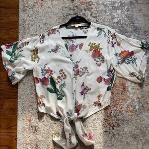 Love Stitch Floral Flowy Top